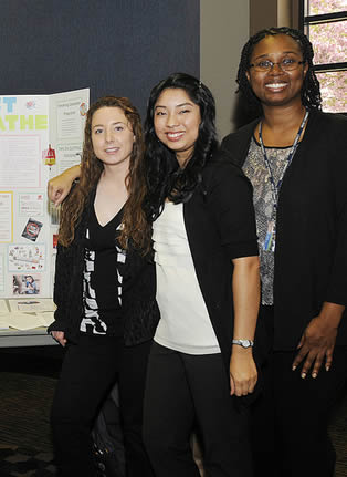 nursing-students-at-display-for-event