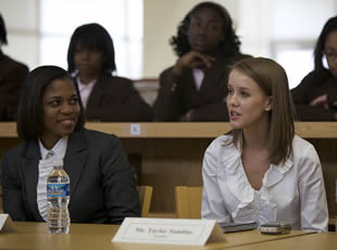 female-college-students-in-conference