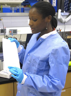 young-african-american-lab-training-student