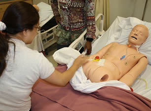 medical-skills-training-on-practice-dummy